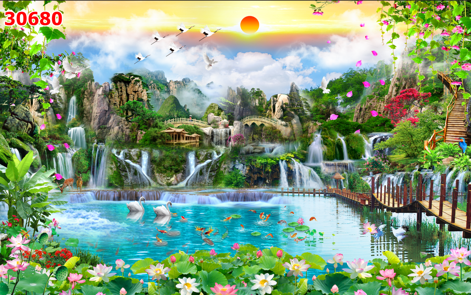 mau-tranh-canvas-son-thuy-huu-tinh-30680