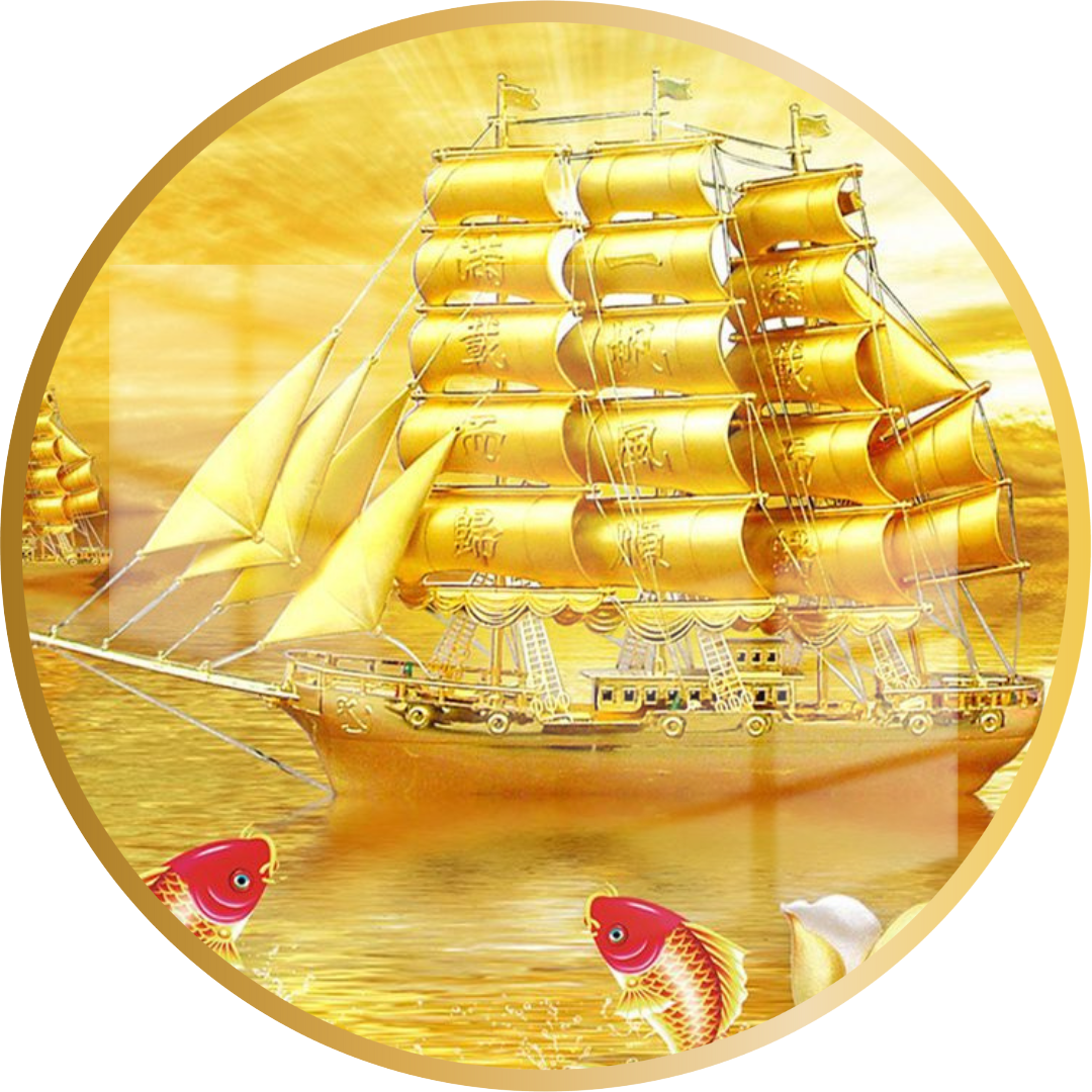 mau-tranh-trang-guong-thuan-buom-xuoi-gio-hinh-tron