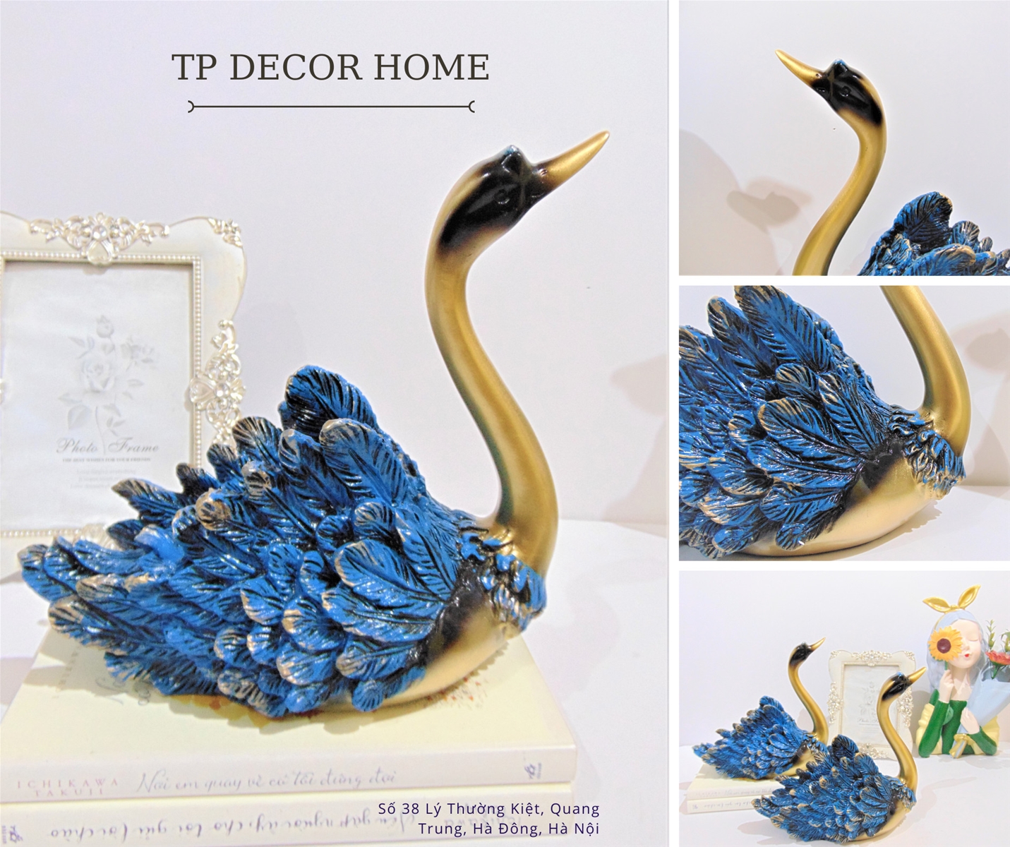 tuong-doi-thien-nga-mau-xanh-trang-tri-ban-tiec-dam-cuoi